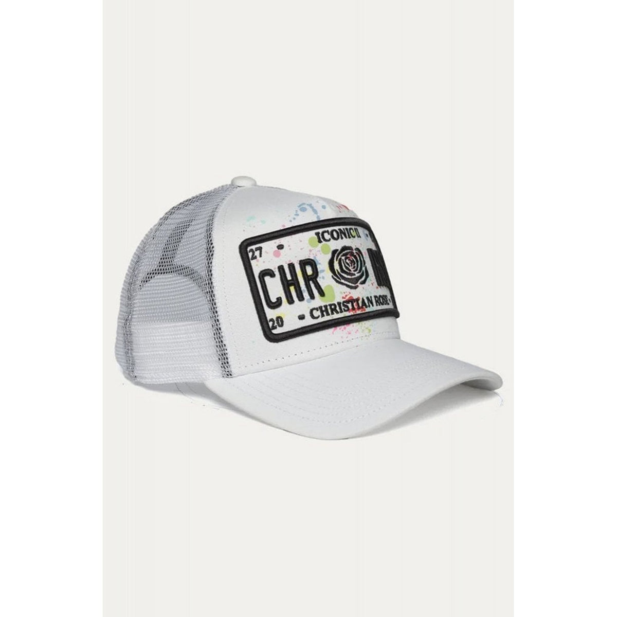 Christian Rose | CR004 Iconic II Paint Splat Trucker Mesh Baseball Cap