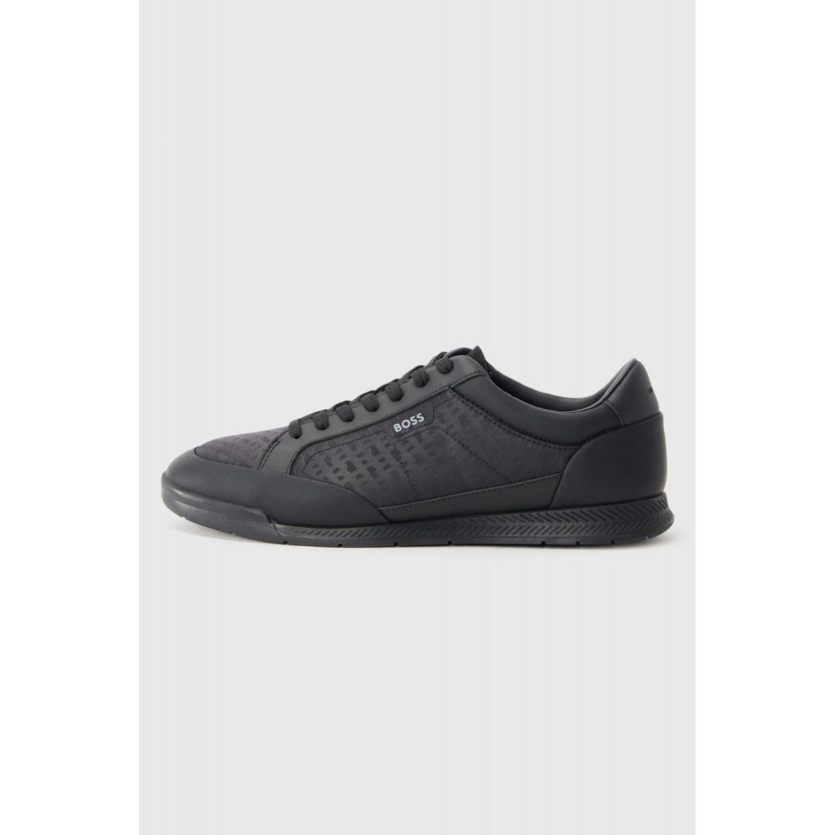 Hugo Boss | 50552890 Nitan_Tenn_mn Textured Print Trainers - Black