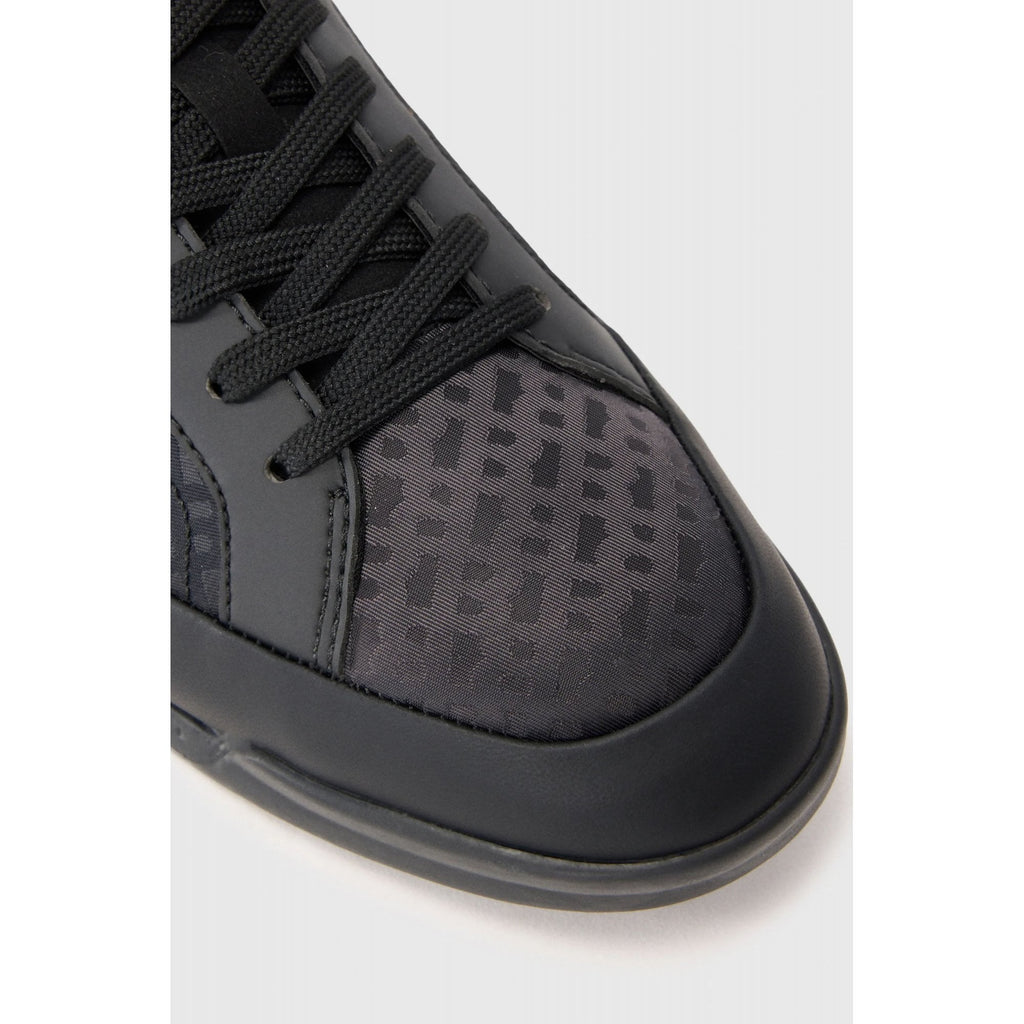 Hugo Boss | 50552890 Nitan_Tenn_mn Textured Print Trainers - Black