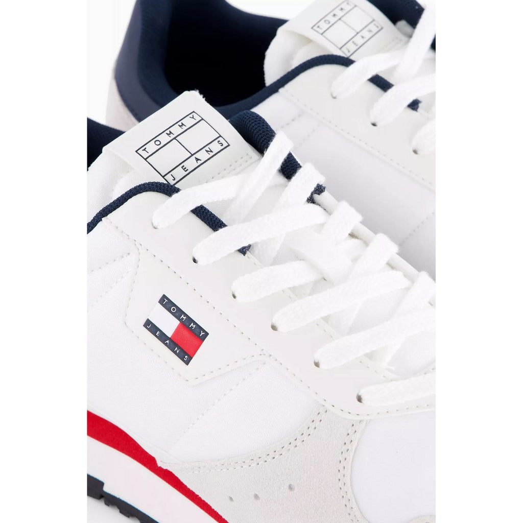 Tommy Jeans | EM01649 Eva Leather Runner Style Trainer - White