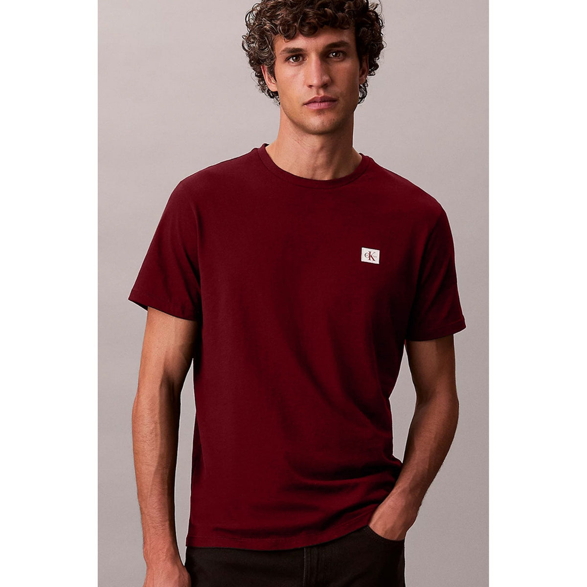 Calvin Klein Jeans | LV04RC272G Badge Logo Crew Cotton Jersey Half-Sleeve T-Shirt