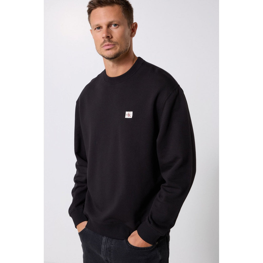 Calvin Klein Jeans | LV04RC273G Badge Logo Smooth Crew Sweat Top