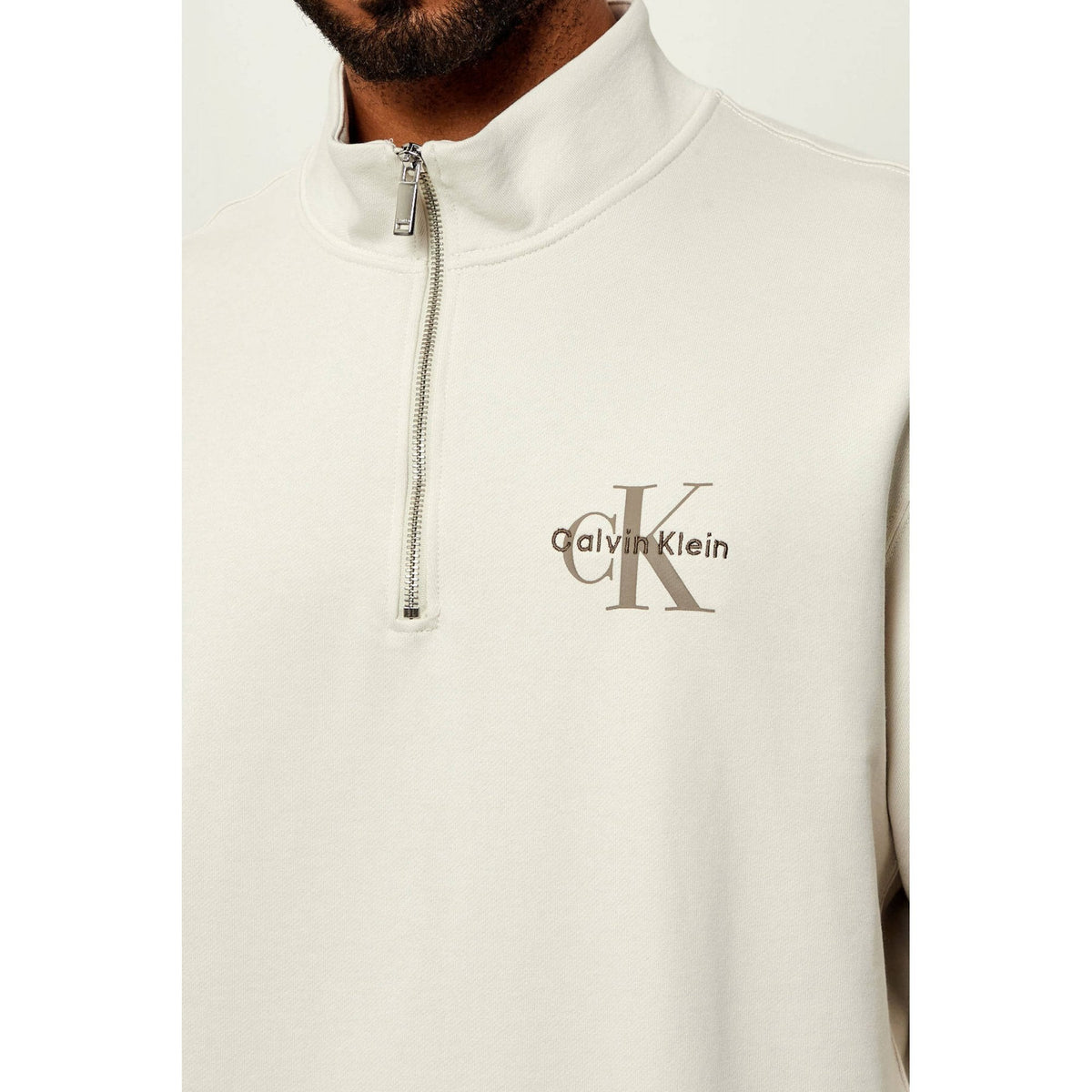 Calvin Klein Jeans | LV04RD244G Brand Logo 1/4 Quarter-Zip Sweat Top