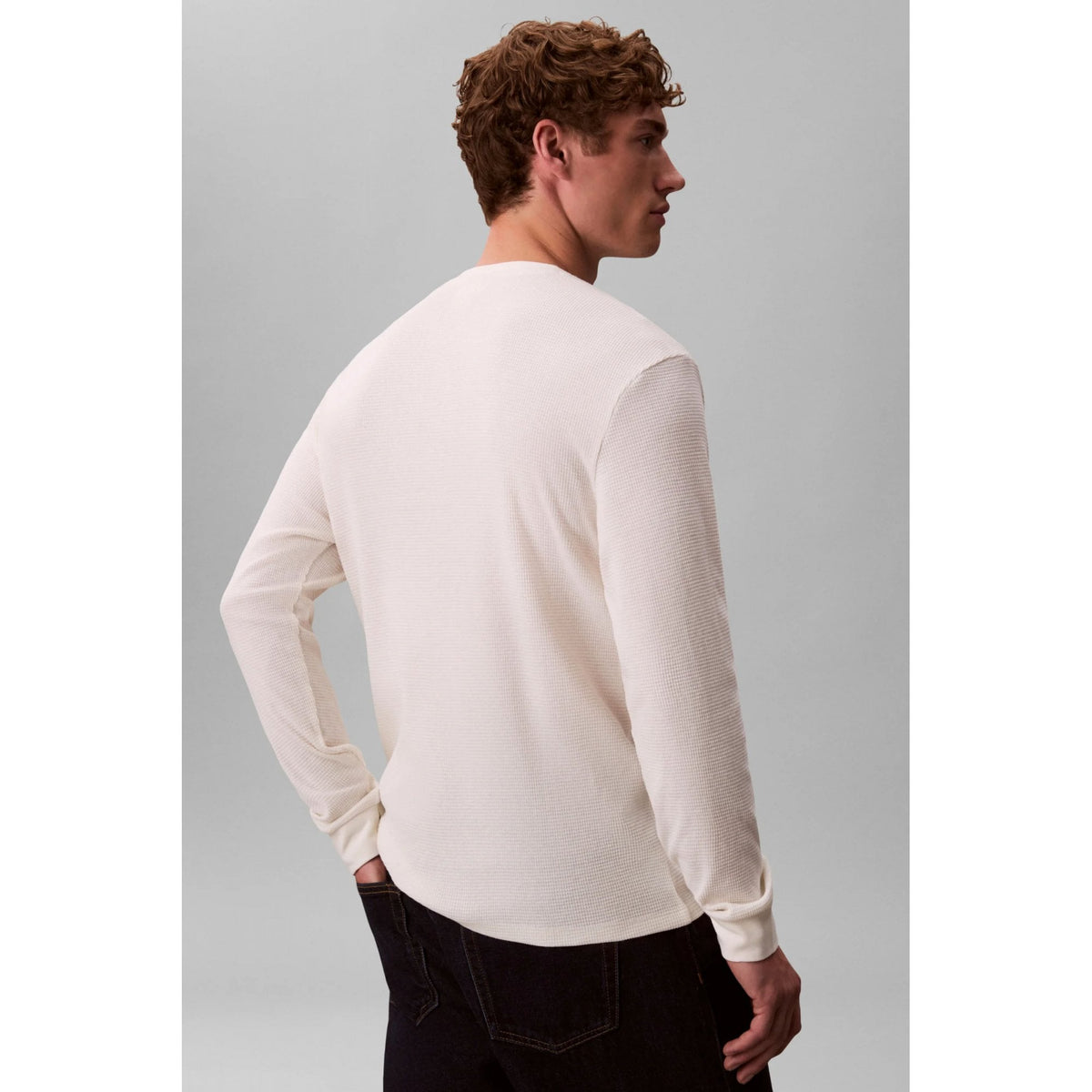 Calvin Klein Jeans | LV040EM217 Badge Logo Waffle Full Sleeve Top