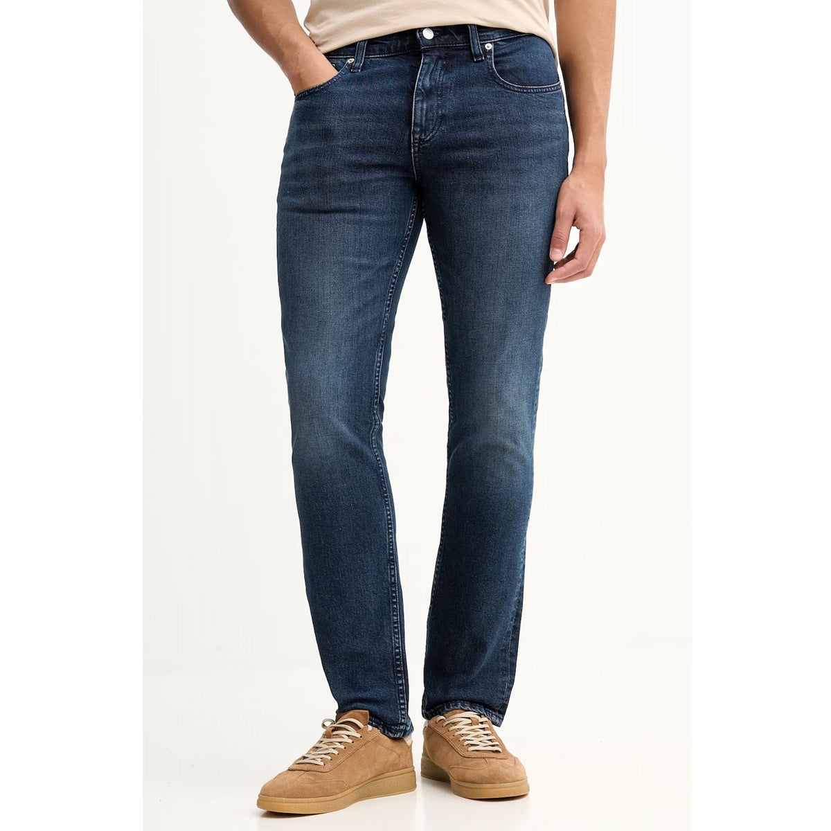 Tommy Jeans | DM22587 Scanton Faded Slim Fit Stretch Denim Jean - Navy Blue