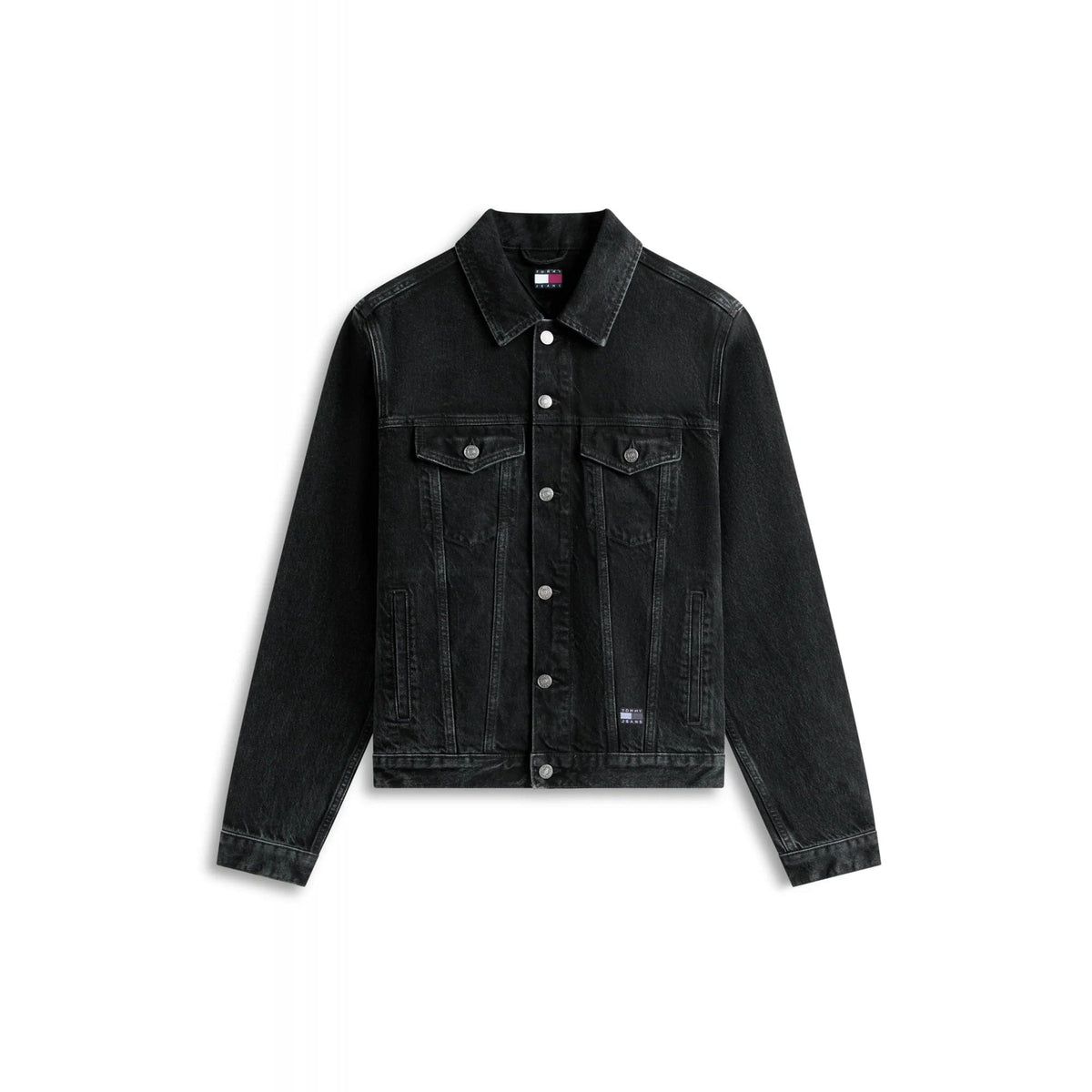 Tommy Jeans | DM22670 Ryan Button Down Regular Denim Jacket - Black