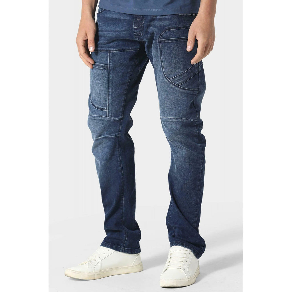 Police 1020 Kynos Stretch Curved Fit Denim Straight Jean - Blue Wash