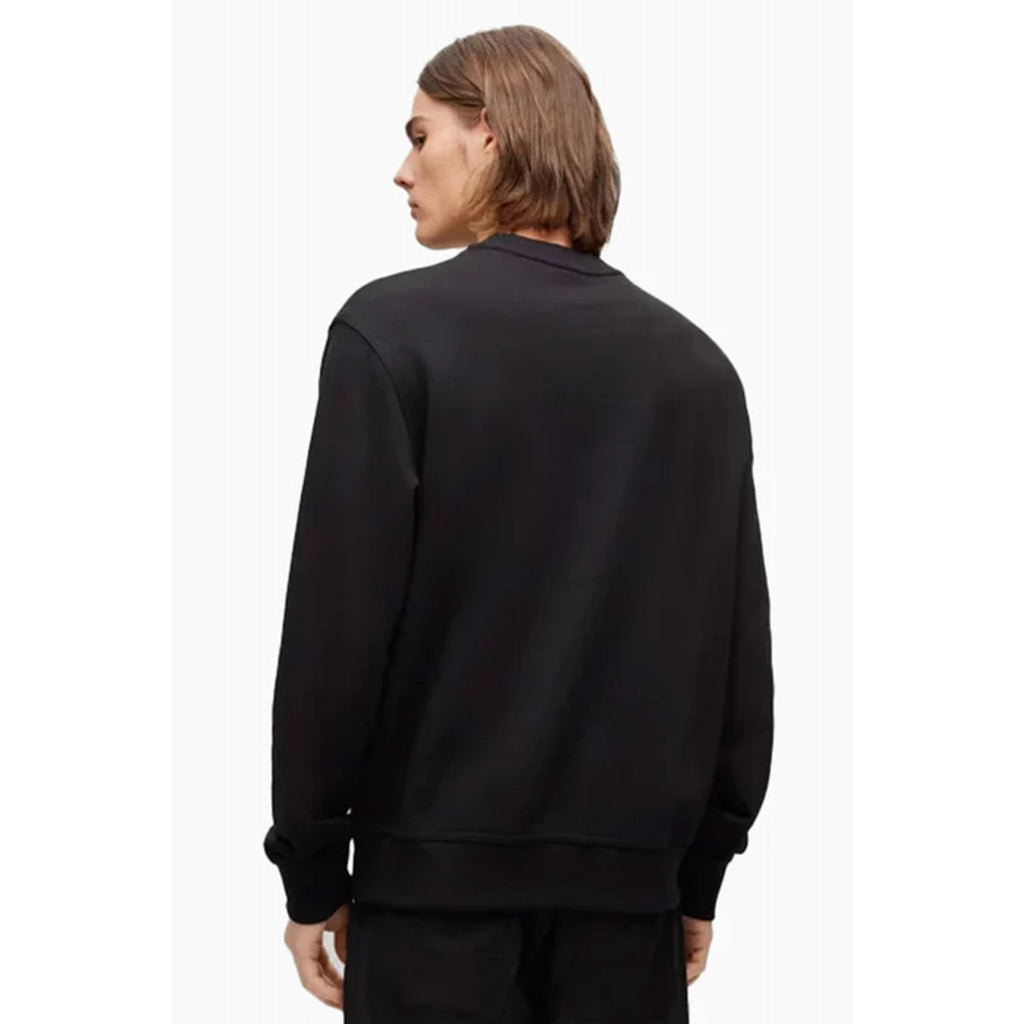 Boss 50487133 Basic BOSS White Logo Cotton Crew Sweat Top - Black