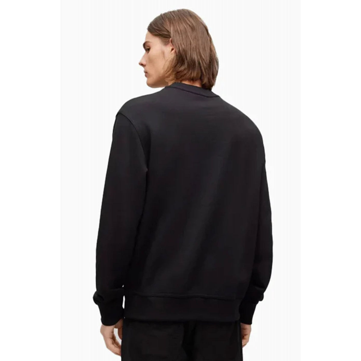 Boss 50487133 Basic BOSS White Logo Cotton Crew Sweat Top - Black
