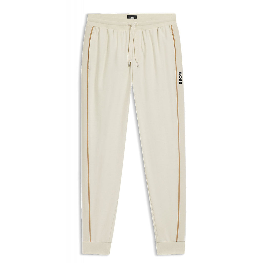 Boss 50550613 Iconic Tape Trim Cotton Terry Track Jogger - Beige