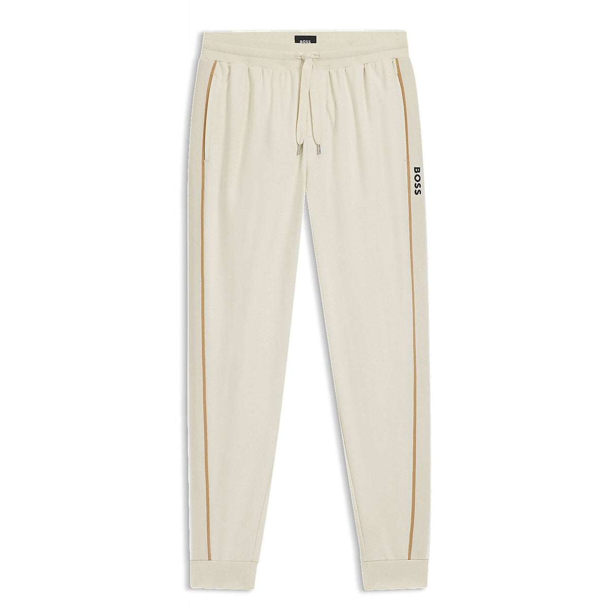 Boss 50550613 Iconic Tape Trim Cotton Terry Track Jogger - Beige