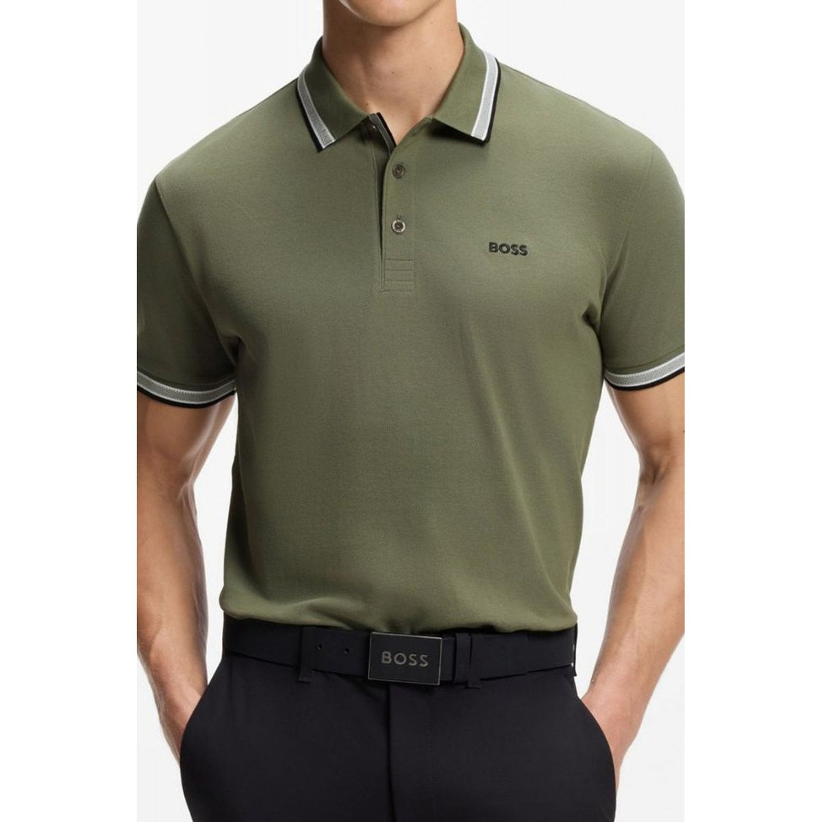 Hugo Boss | 50469055 Paddy Plain Cotton Pique Polo Undercollar Logo T-Shirt