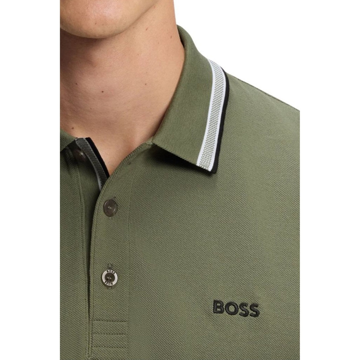 Hugo Boss | 50469055 Paddy Plain Cotton Pique Polo Undercollar Logo T-Shirt