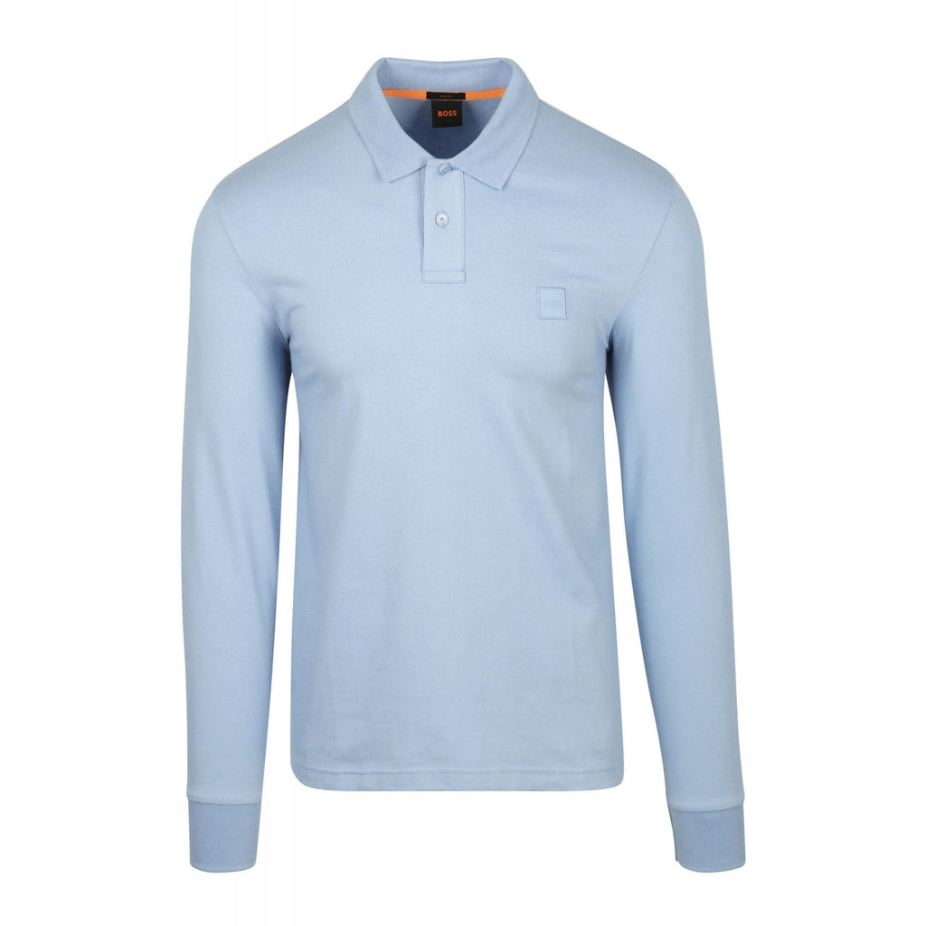 Hugo Boss 7704 Passerby Cotton Pique Long Sleeve Polo Top