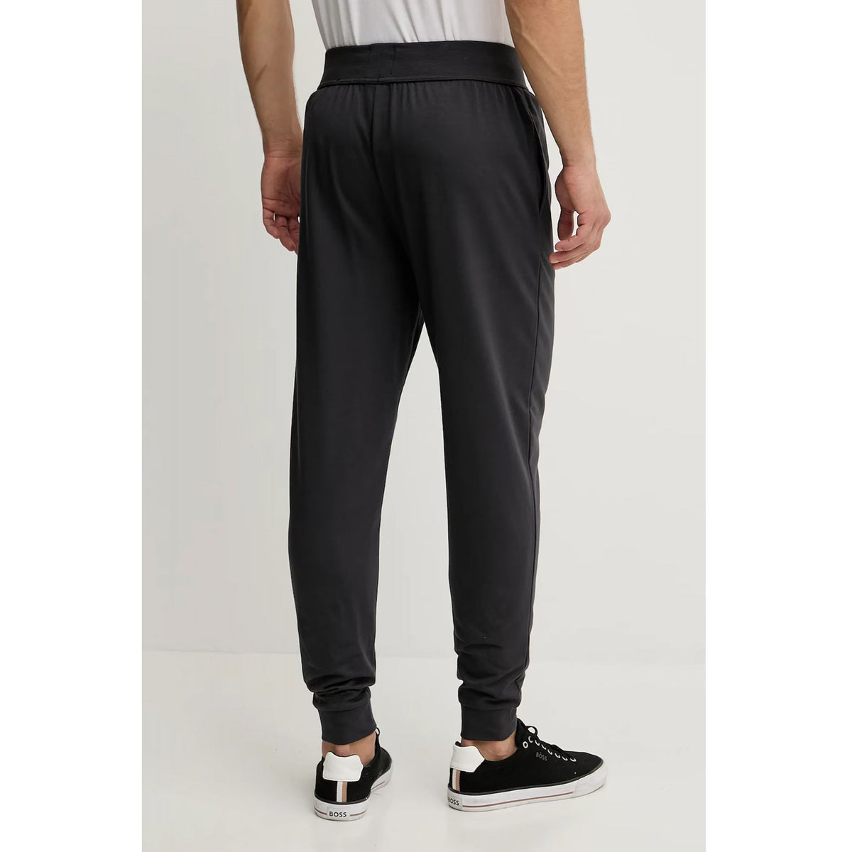 Boss 50545565 Authentic Cotton Lightweight Stripe Jogger - Black