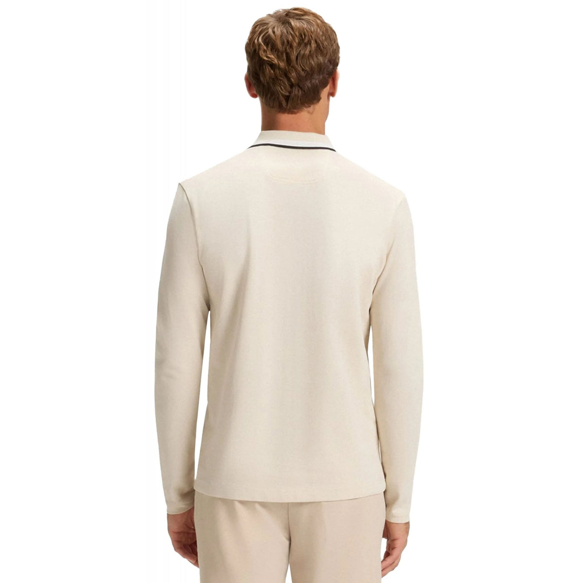 Hugo Boss | 50536609 Plisy Cotton Pique Long Sleeve Polo Top