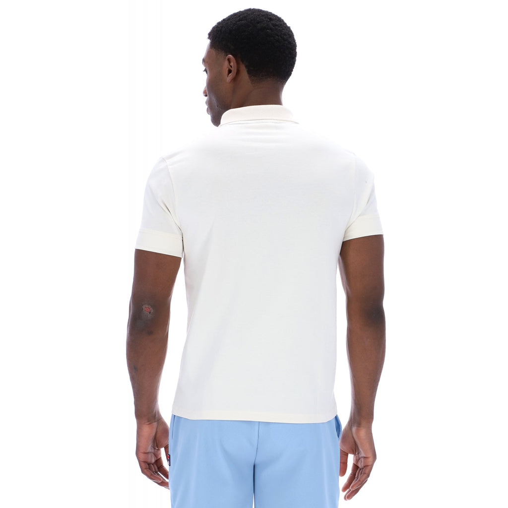Fila Vintage Pierro MH014 Cut & Sew 1/4 Zip Polo T-Shirt - Sky Blue