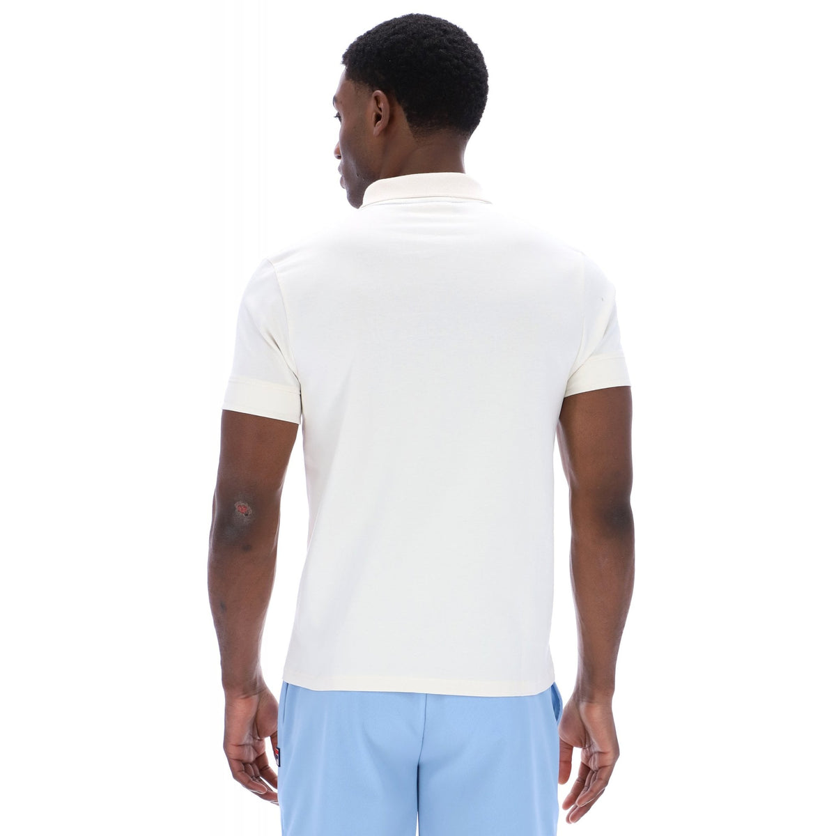 Fila Vintage Pierro MH014 Cut & Sew 1/4 Zip Polo T-Shirt - Sky Blue