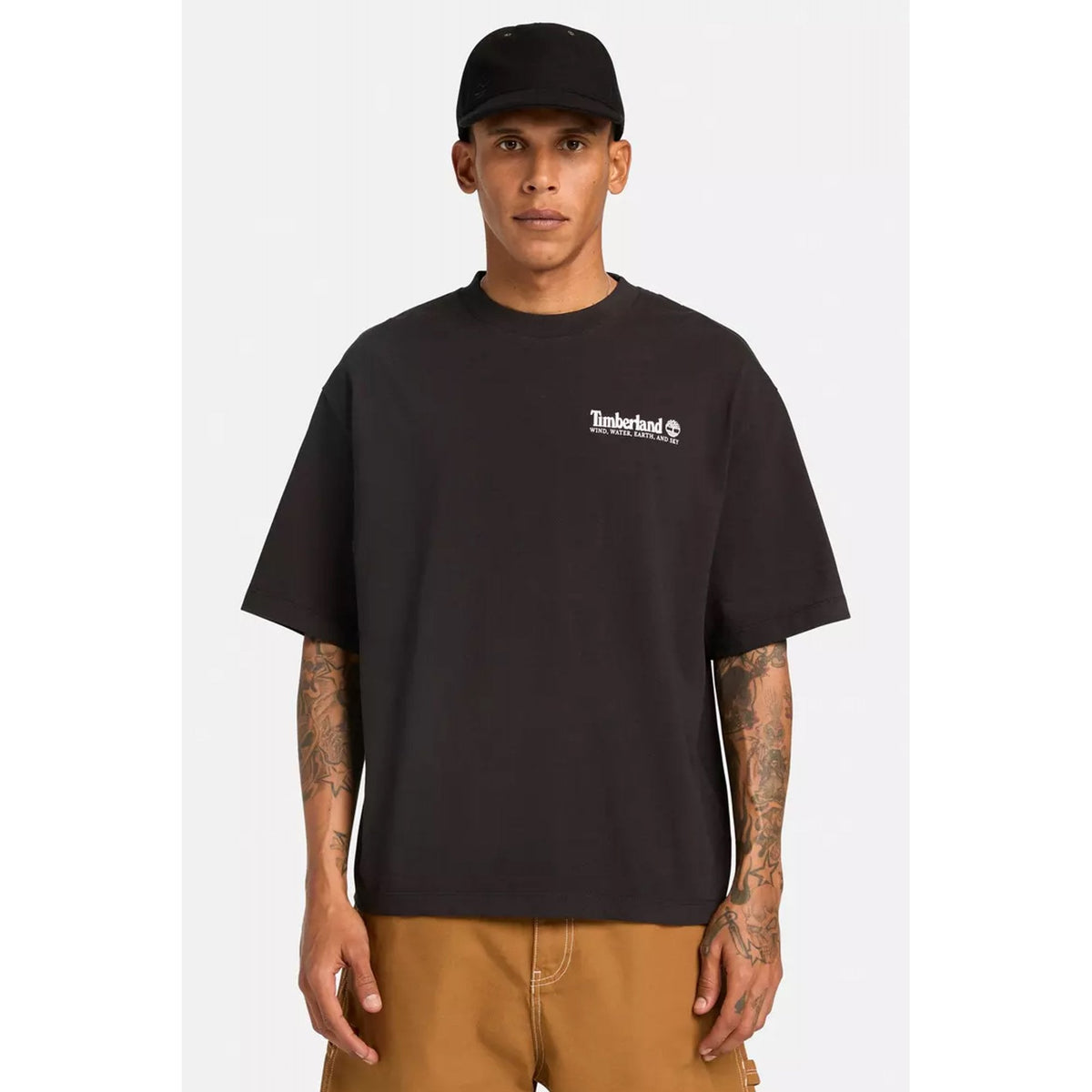 Timberland TB0A5MQR Outdoor Back Graphic Box Fit Half Sleeve T-Shirt - Black