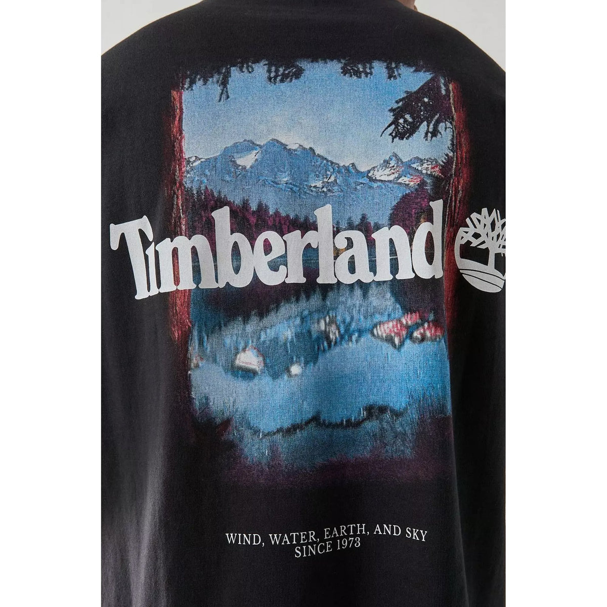 Timberland TB0A5MQR Outdoor Back Graphic Box Fit Half Sleeve T-Shirt - Black