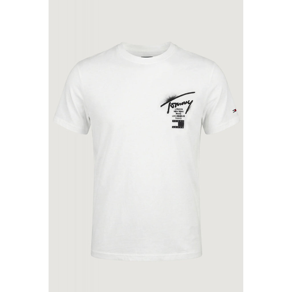 Tommy Jeans | DM22553 Regular City Sign Script Logo Print Half Sleeve T-Shirt