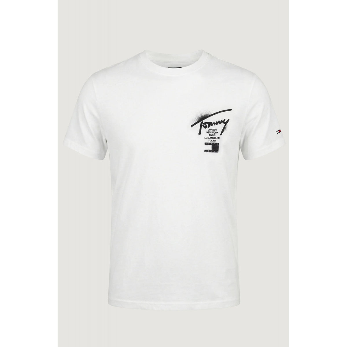Tommy Jeans | DM22553 Regular City Sign Script Logo Print Half Sleeve T-Shirt