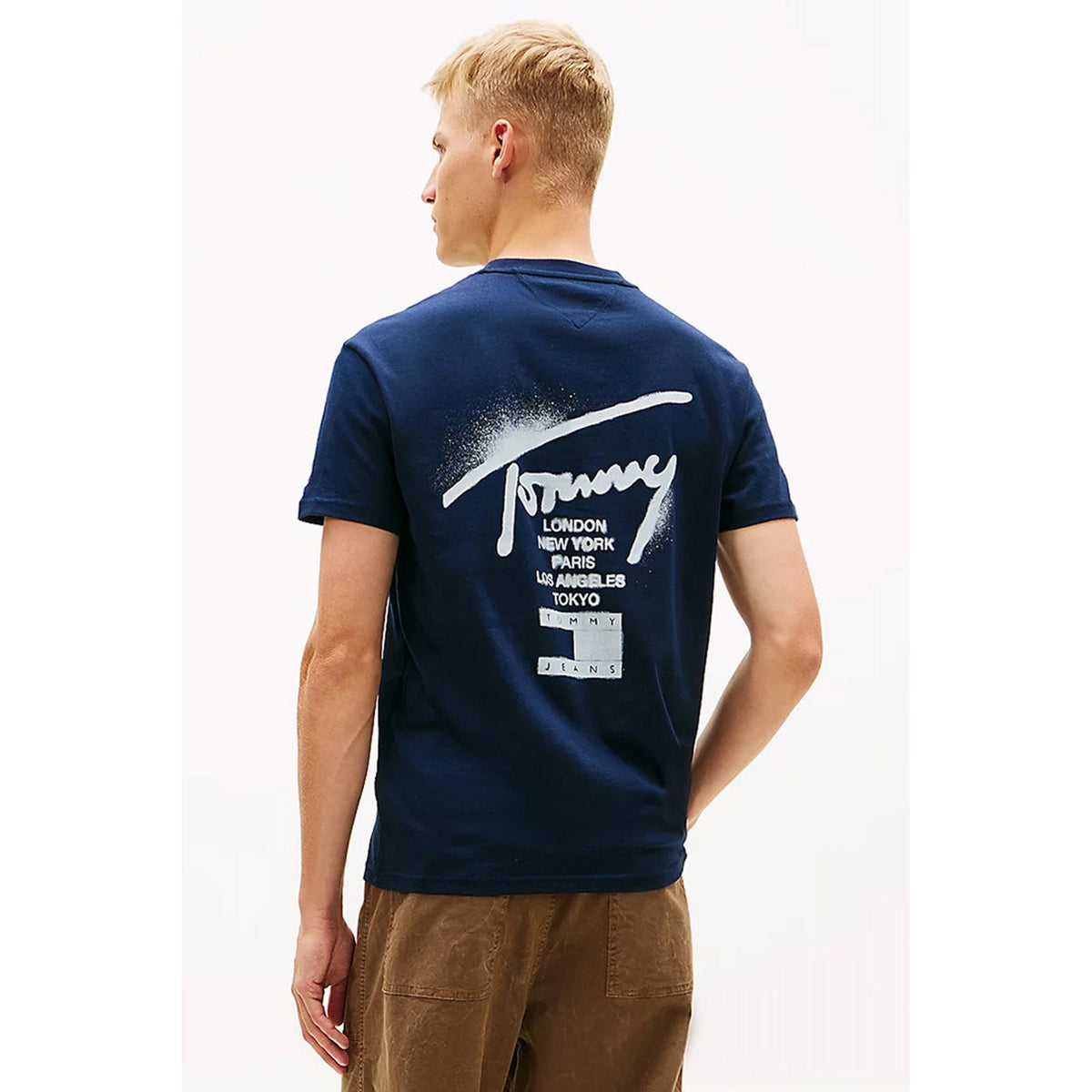 Tommy Jeans | DM22553 Regular City Sign Script Logo Print Half Sleeve T-Shirt