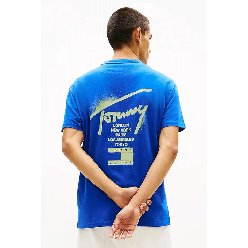 Tommy Jeans | DM22553 Regular City Sign Script Logo Print Half Sleeve T-Shirt