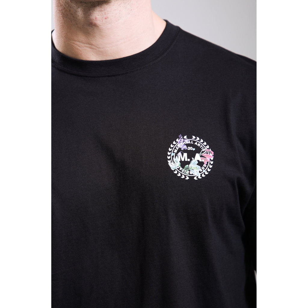 Marshall Artist | 1187 Renaissance Floral Graphic Back Print Half Sleeve T-Shirt