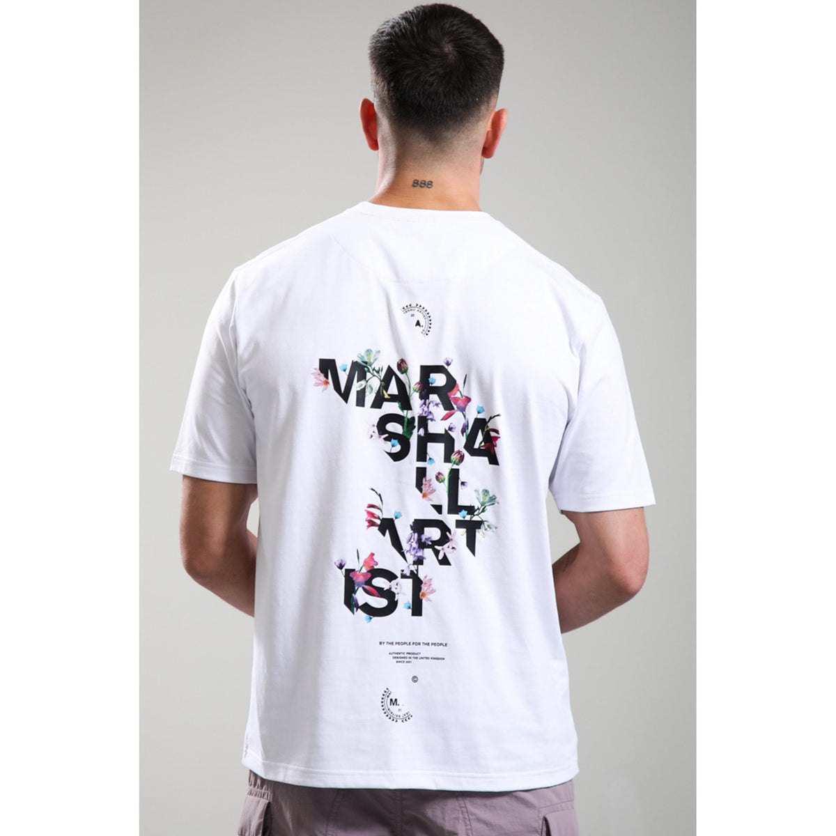 Marshall Artist | 1187 Renaissance Floral Graphic Back Print Half Sleeve T-Shirt
