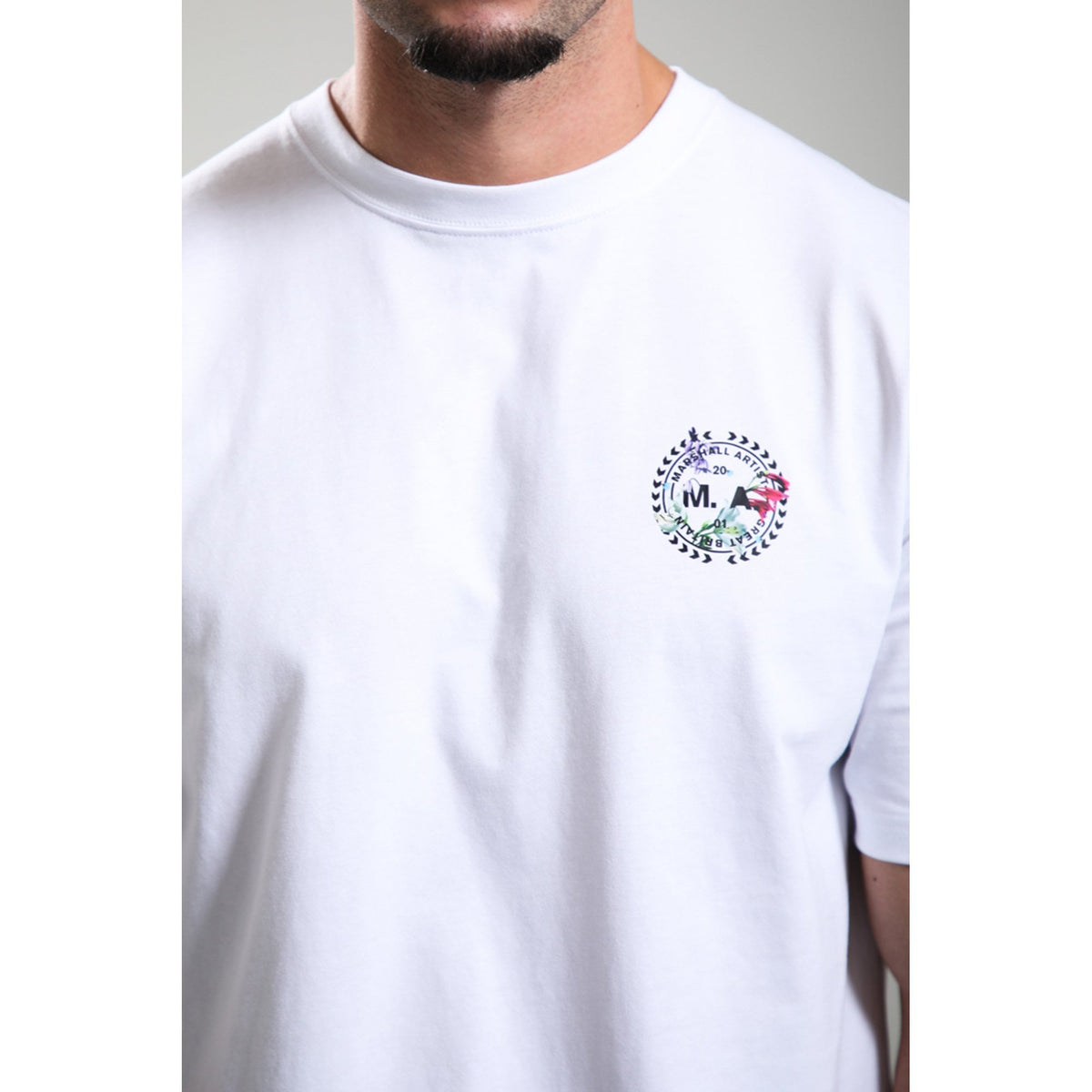 Marshall Artist | 1187 Renaissance Floral Graphic Back Print Half Sleeve T-Shirt