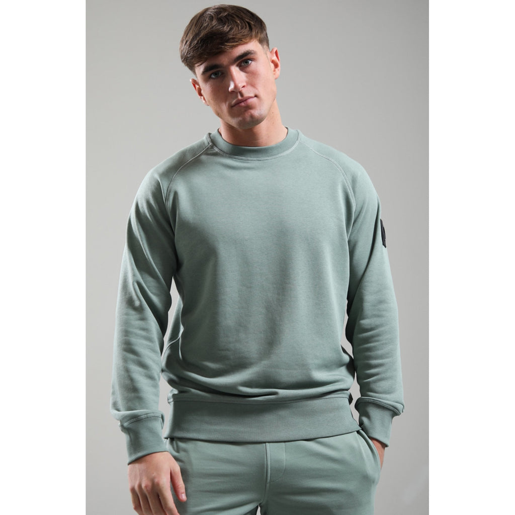Marshall Artist | 1195 Siren Circle Badge Logo Crew Sweat Top - Sage