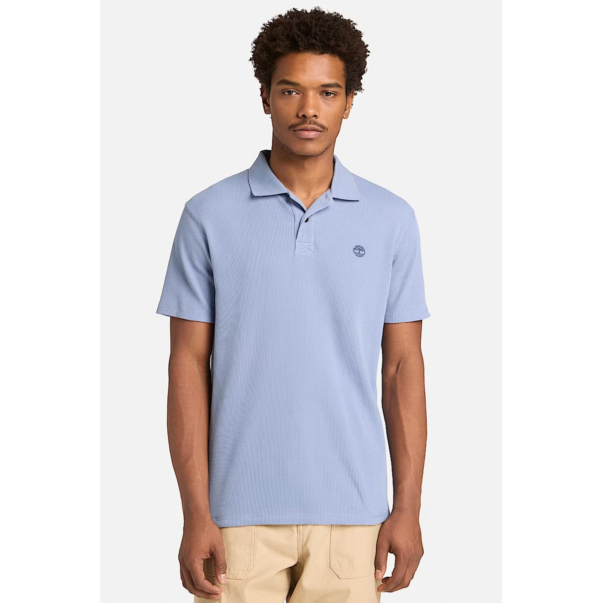 Timberland TB0A41S5 Wharf River Waffle Textured Half Sleeve Pique Polo T-Shirt