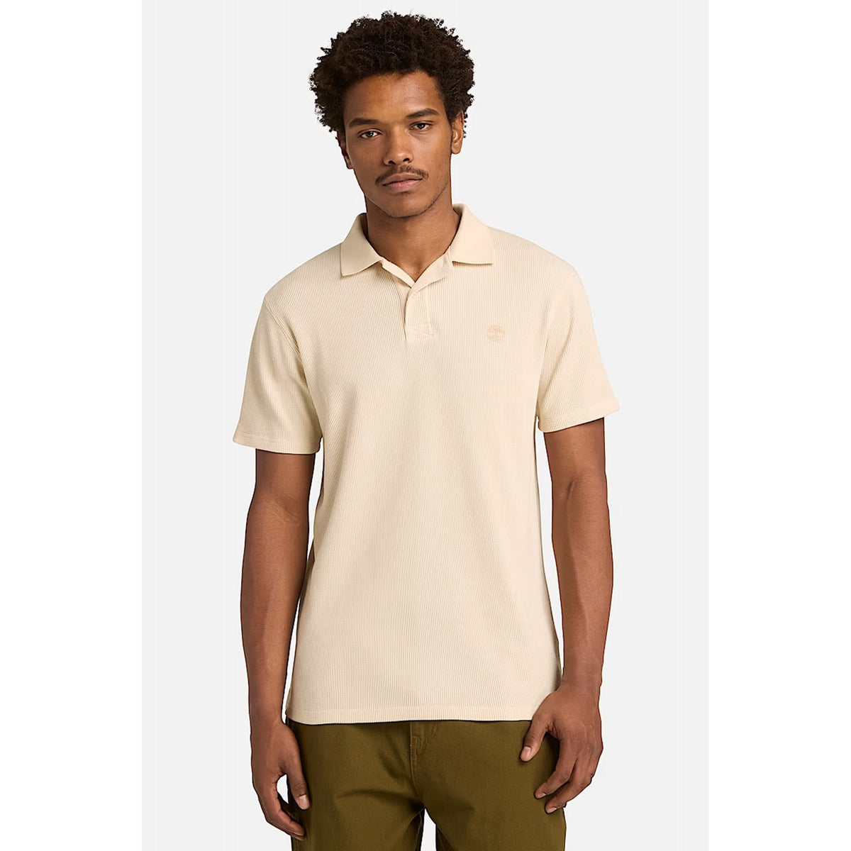 Timberland TB0A41S5 Wharf River Waffle Textured Half Sleeve Pique Polo T-Shirt