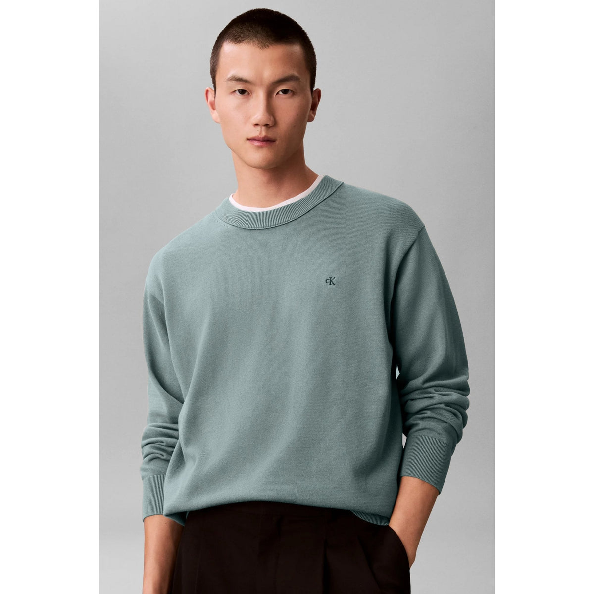 Calvin Klein Jeans | LV04RC309G Small Logo Crew Cotton Sweat Top