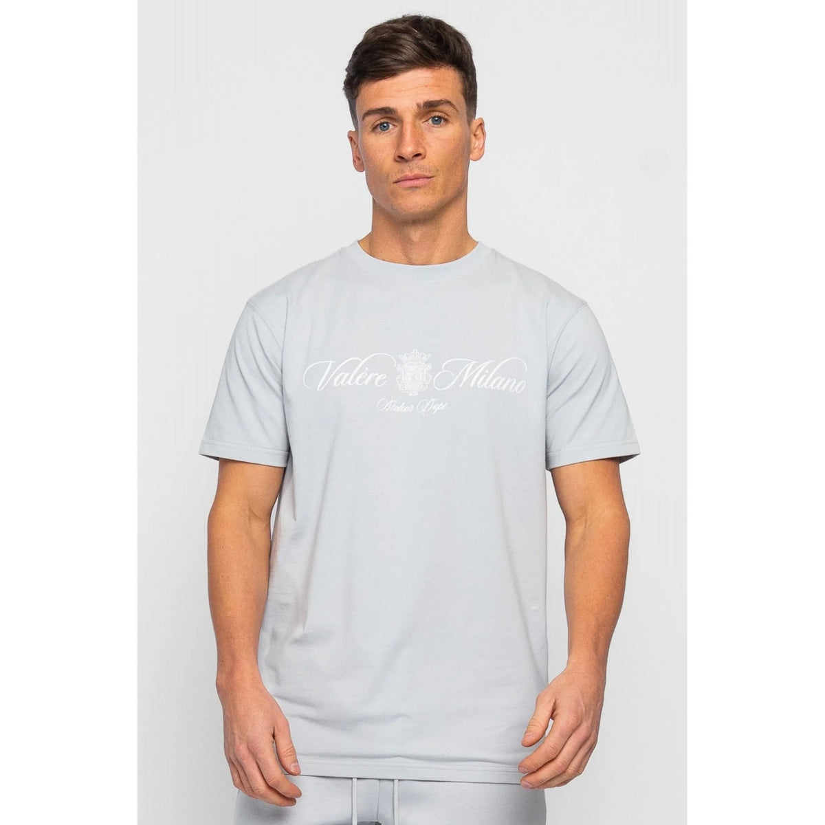 Valere Milano | Devero VM-324 Signature Script Logo Print Half Sleeve T-Shirt