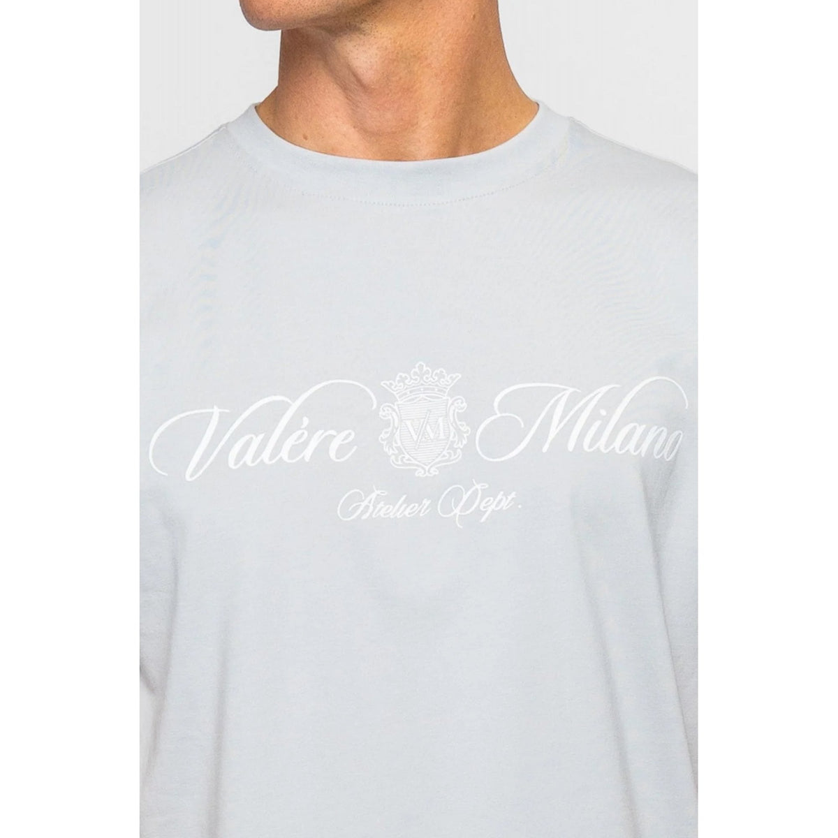 Valere Milano | Devero VM-324 Signature Script Logo Print Half Sleeve T-Shirt