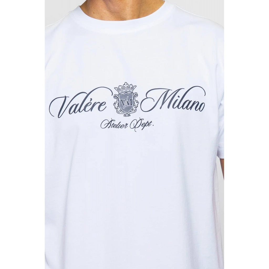 Valere Milano | Devero VM-324 Signature Script Logo Print Half Sleeve T-Shirt