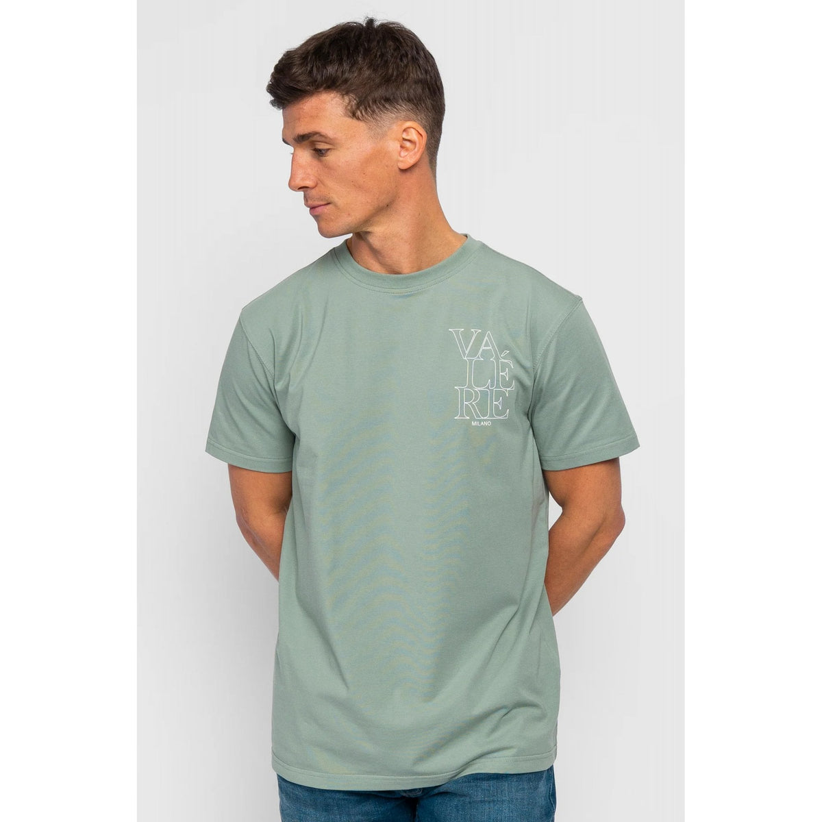 Valere Milano | Capanne VM-323 Single Plain Flower Digital Graphic Print Half Sleeve T-Shirt