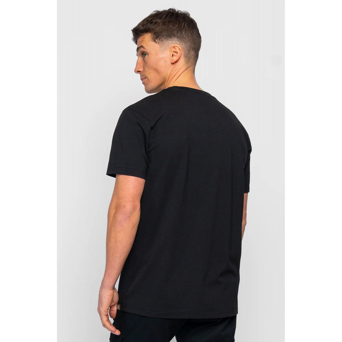 Valere Milano | Cartizze VM-318 Antique Style Graphic Print Half Sleeve T-Shirt - Black