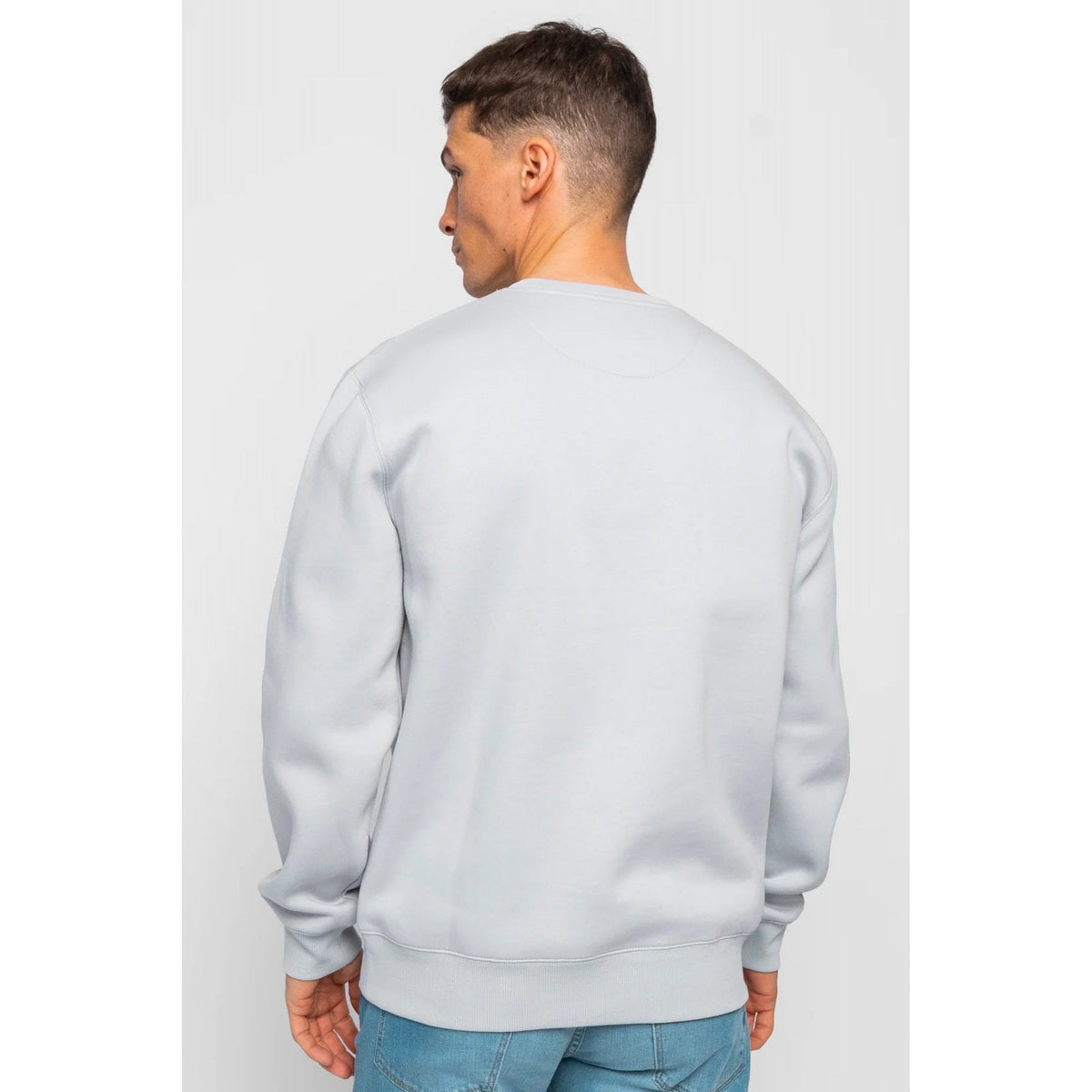 Valere Milano | Devero VM-329 Signature Script Logo Print Sweat Top - Grey