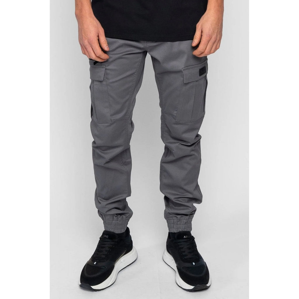 Valere Milano | Nuovo VM-132 Stretch Dobby Cuffed Cargo Pants Jogger - Charcoal