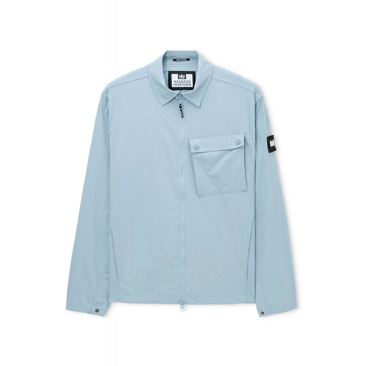Weekend Offender OS3A03 Southbank Lightweight Technical Nylon Collar Overshirt Jacket