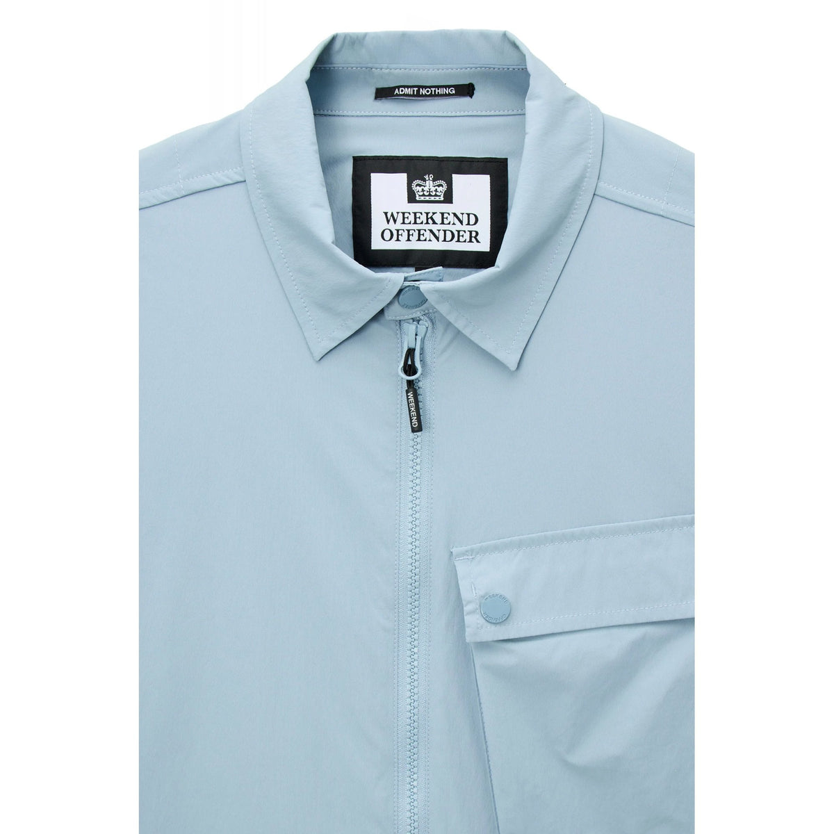Weekend Offender OS3A03 Southbank Lightweight Technical Nylon Collar Overshirt Jacket