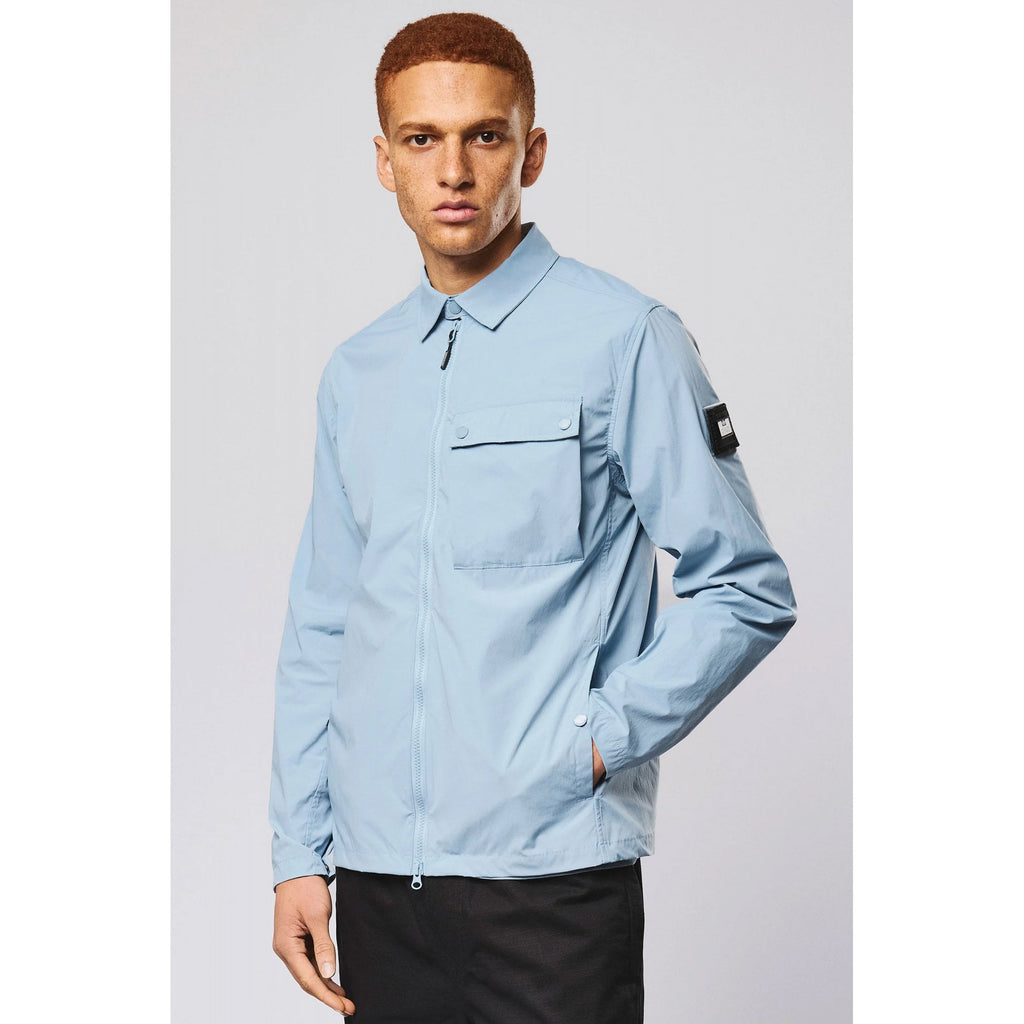 Weekend Offender OS3A03 Southbank Lightweight Technical Nylon Collar Overshirt Jacket