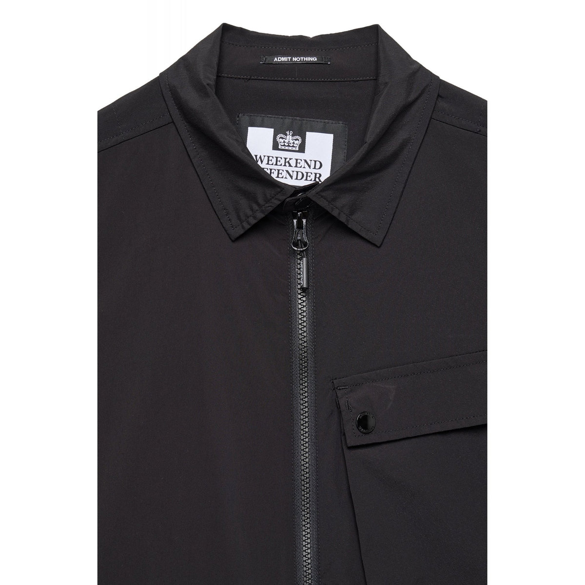Weekend Offender OS3A03 Southbank Lightweight Technical Nylon Collar Overshirt Jacket