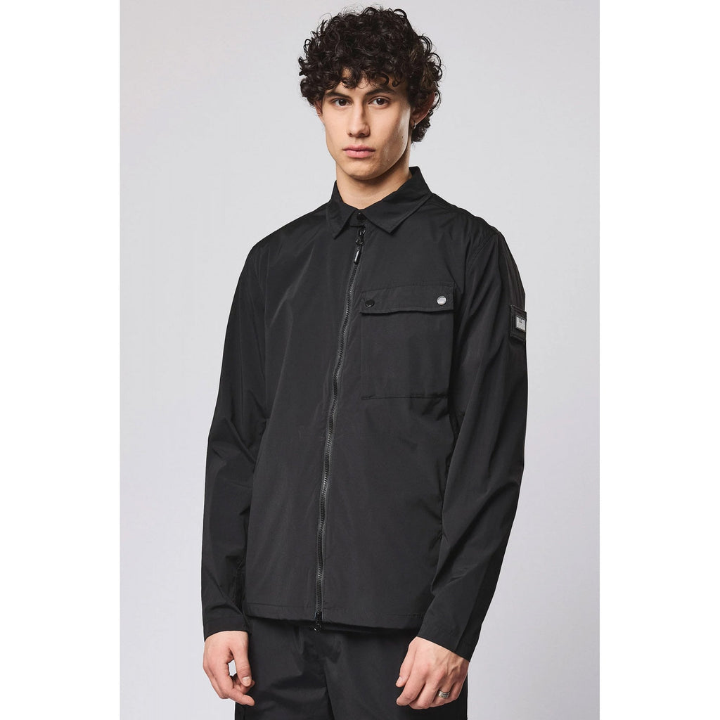 Weekend Offender OS3A03 Southbank Lightweight Technical Nylon Collar Overshirt Jacket
