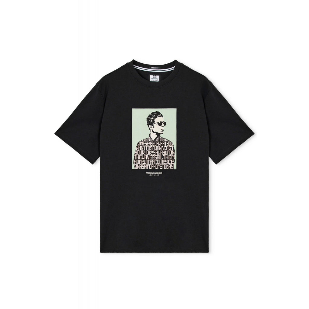 Weekend Offender PT1B08 Camden 'Liam Gallagher' Lyrics Graphic Print Half Sleeve T-Shirt