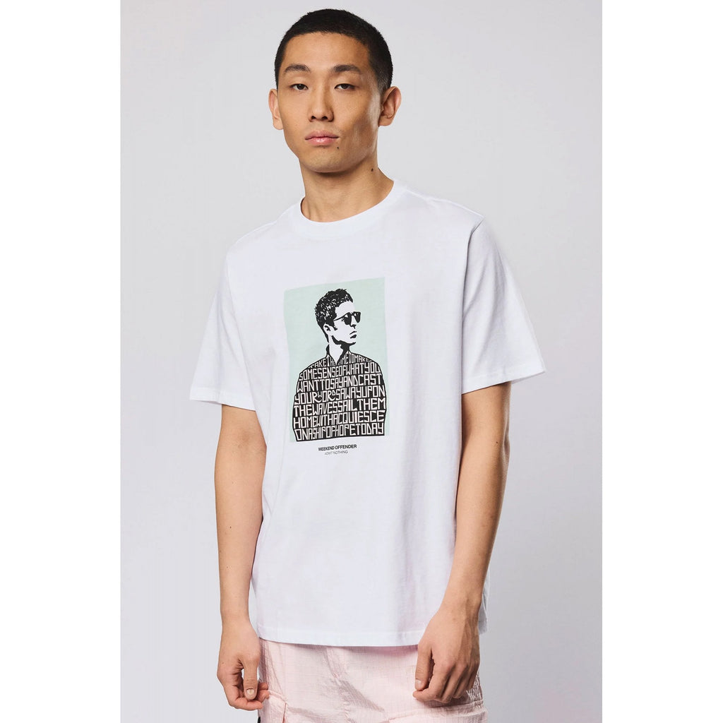 Weekend Offender PT1B08 Camden 'Liam Gallagher' Lyrics Graphic Print Half Sleeve T-Shirt