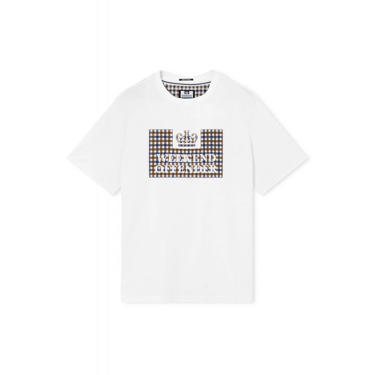 Weekend Offender TS1B15 Shevchenko Logo House Check Print Half Sleeve T-Shirt
